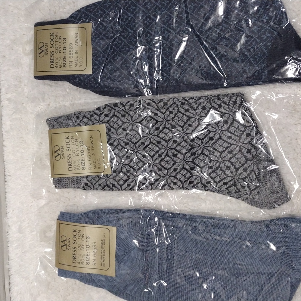 VA Swan Dress Socks Multiple Colors and Patterns 6 Pairs SD#6-6 - Picture 5 of 9
